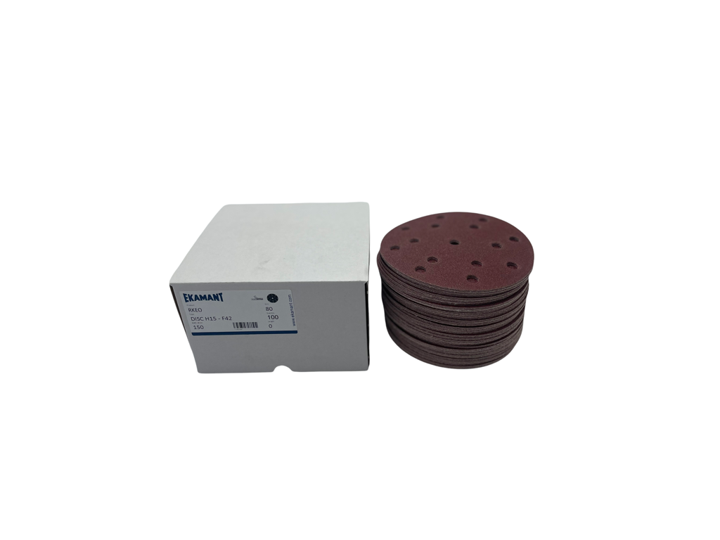 Ø150mm RKEO sliberondel med 15 huller og velcro fra EKAMANT