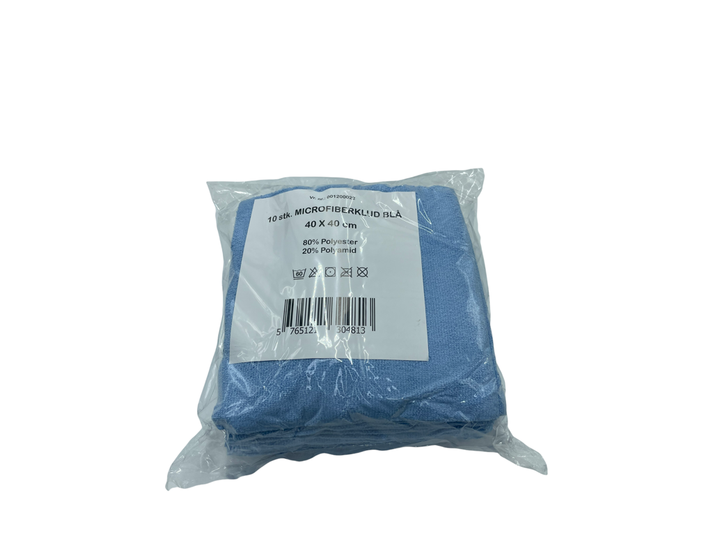 BACH-P. A/S SLIBEMATERIALER
MICROFIBERKLUD BLÅ 40x40cm - 10 STK. 
