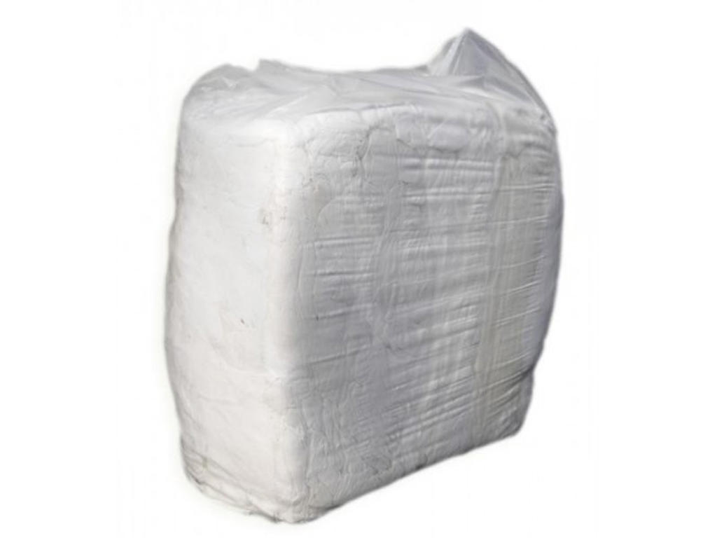 Hvid aftørringslinned 8 kg pose