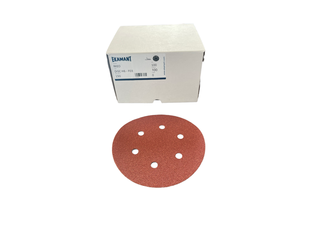 Ø150mm RKEO sliberondel med 6 huller og velcro fra EKAMANT