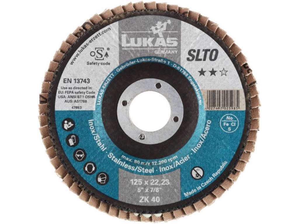 125mm x 22mm SLTO  Z lameltallerken fra Lukas 